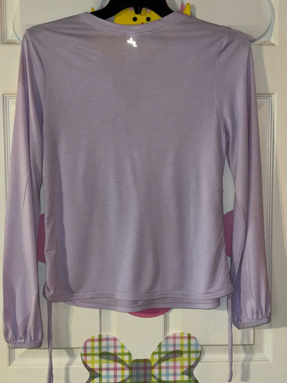 JoyLab Lavender Long-Sleeve Side-Tie Top